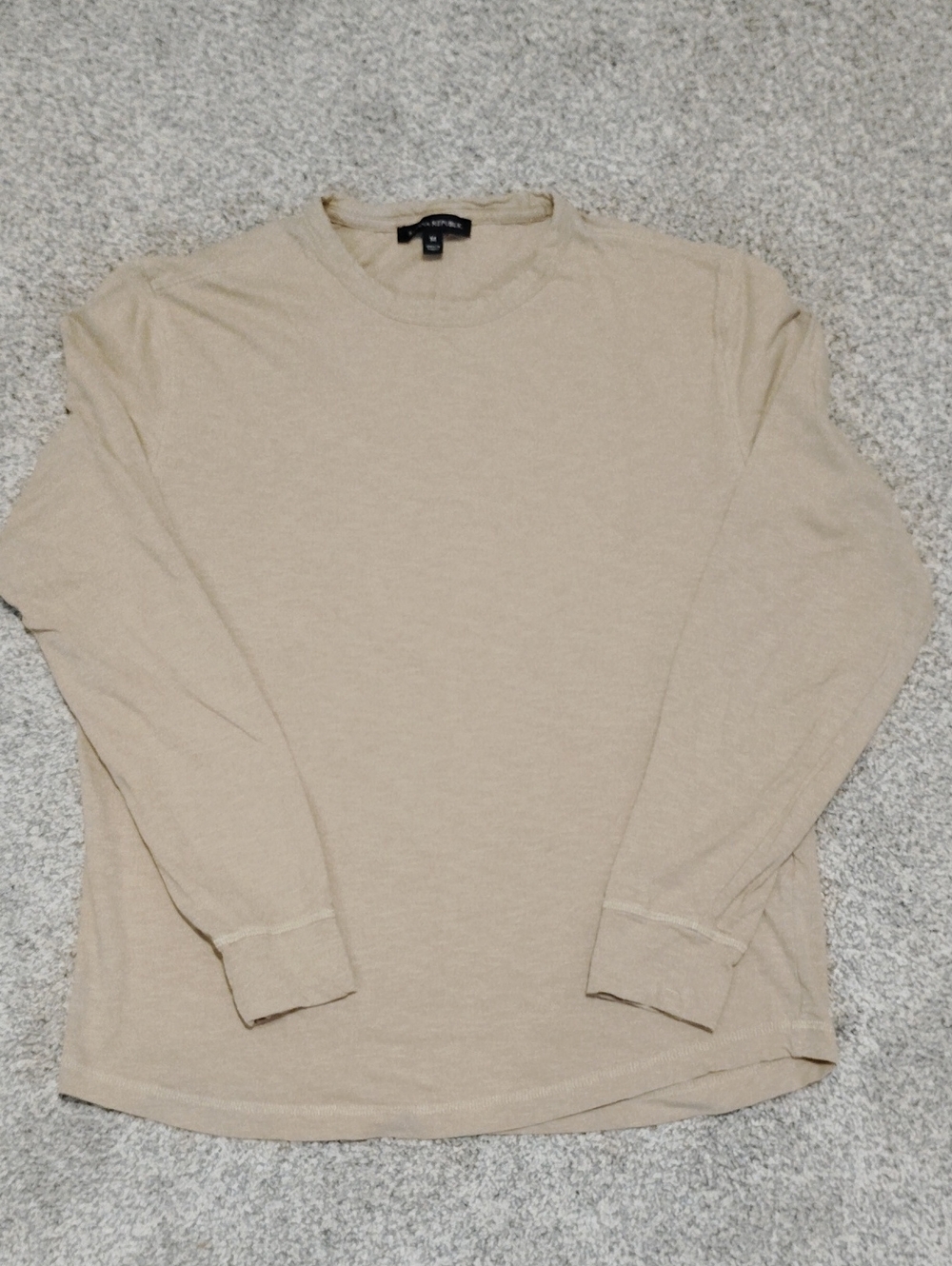 Banana Republic Long-Sleeve Crewneck Tee - Beige
